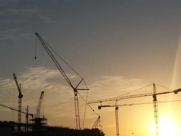 Crawler Crane And Tower Cranes. Lusail Al Thumama Stadium Panoramio